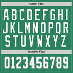 Custom Kelly Green White-Gray Hockey Jersey photo 2