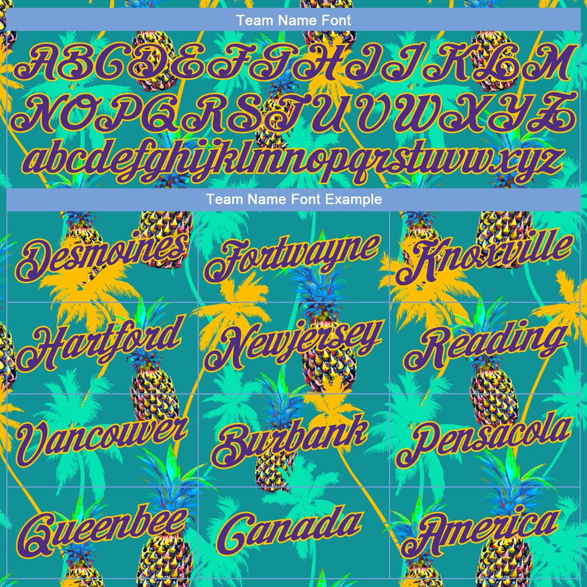 Custom Kelly Green Purple-Gold 3D Pattern Hawaii Palm Trees Pineapples Authentic Basketball Jersey photo 2