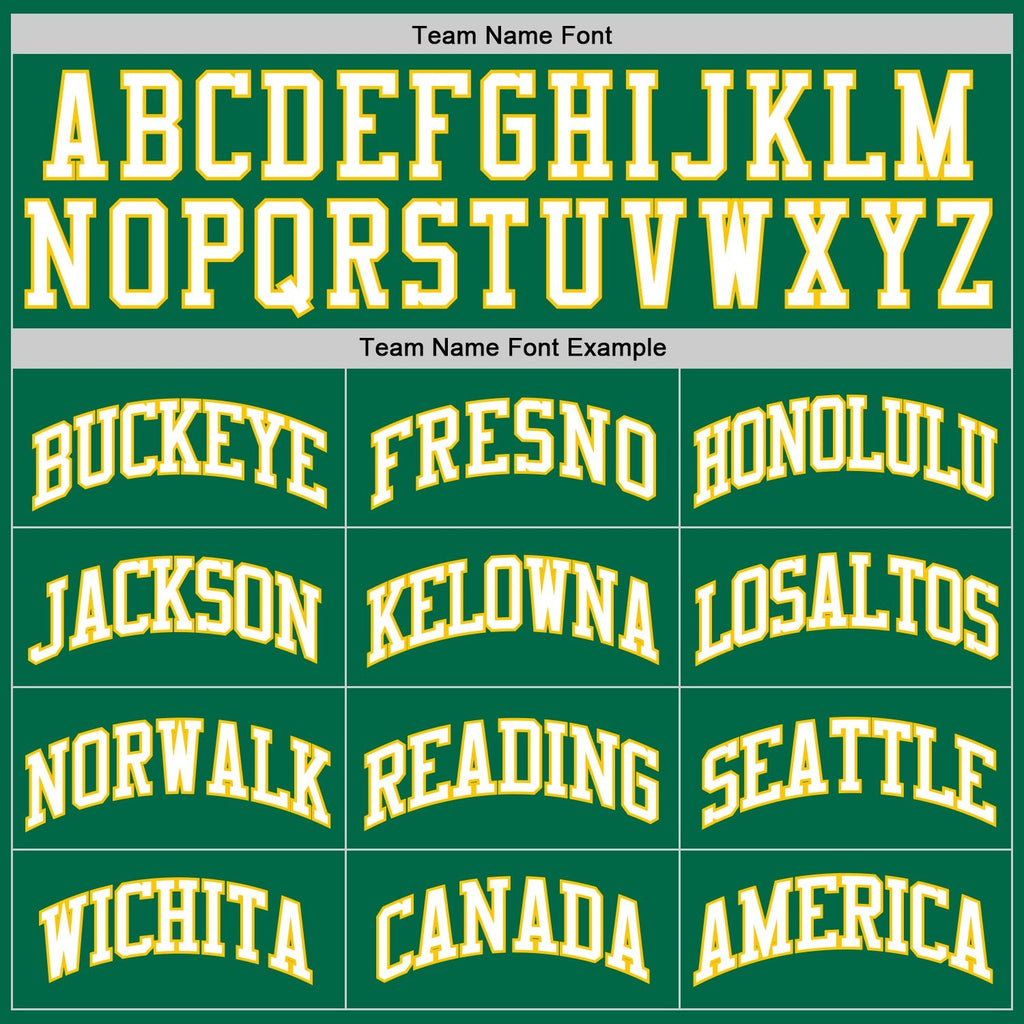 Custom Kelly Green White-Gold Authentic Throwback Basketball Jersey photo 3