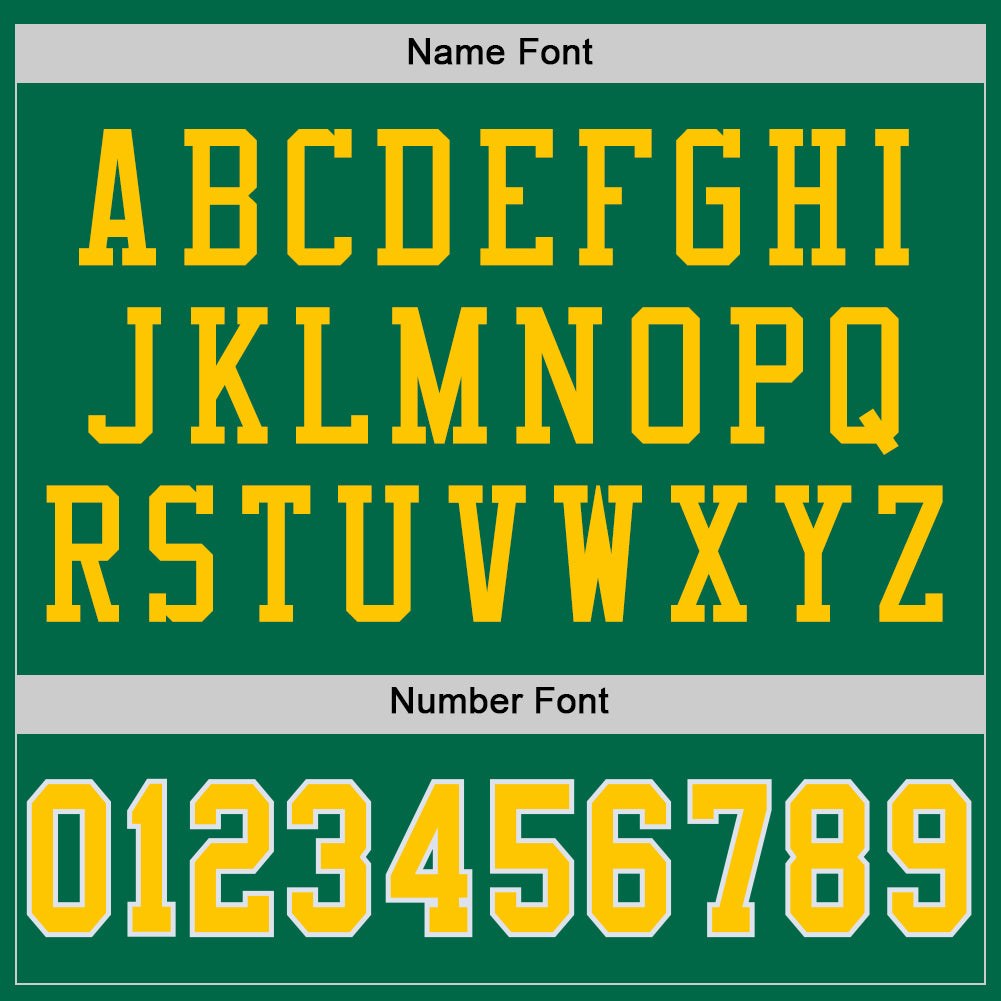 Custom Grass Green Gold-White Mesh Authentic Throwback Football Jersey photo 3