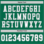 Custom Grass Green White-Gray Mesh Authentic Throwback Football Jersey photo 3