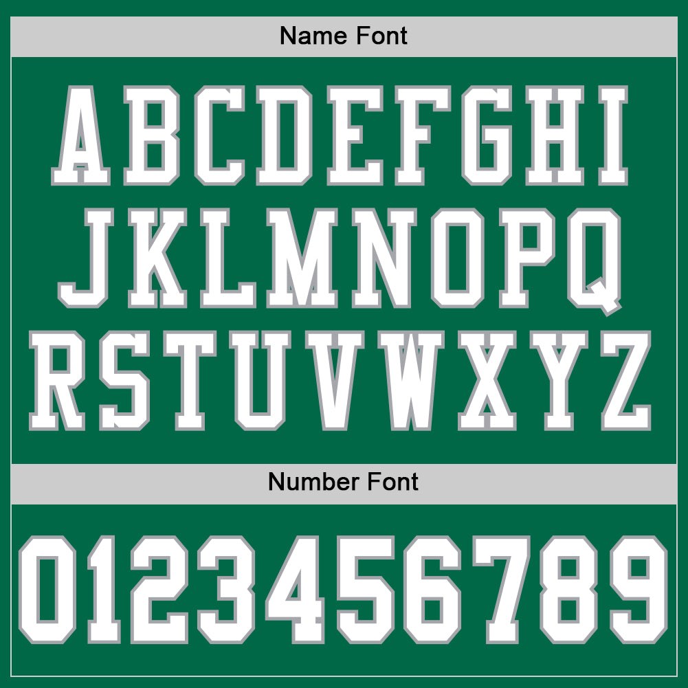 Custom Grass Green White-Gray Mesh Authentic Throwback Football Jersey photo 3