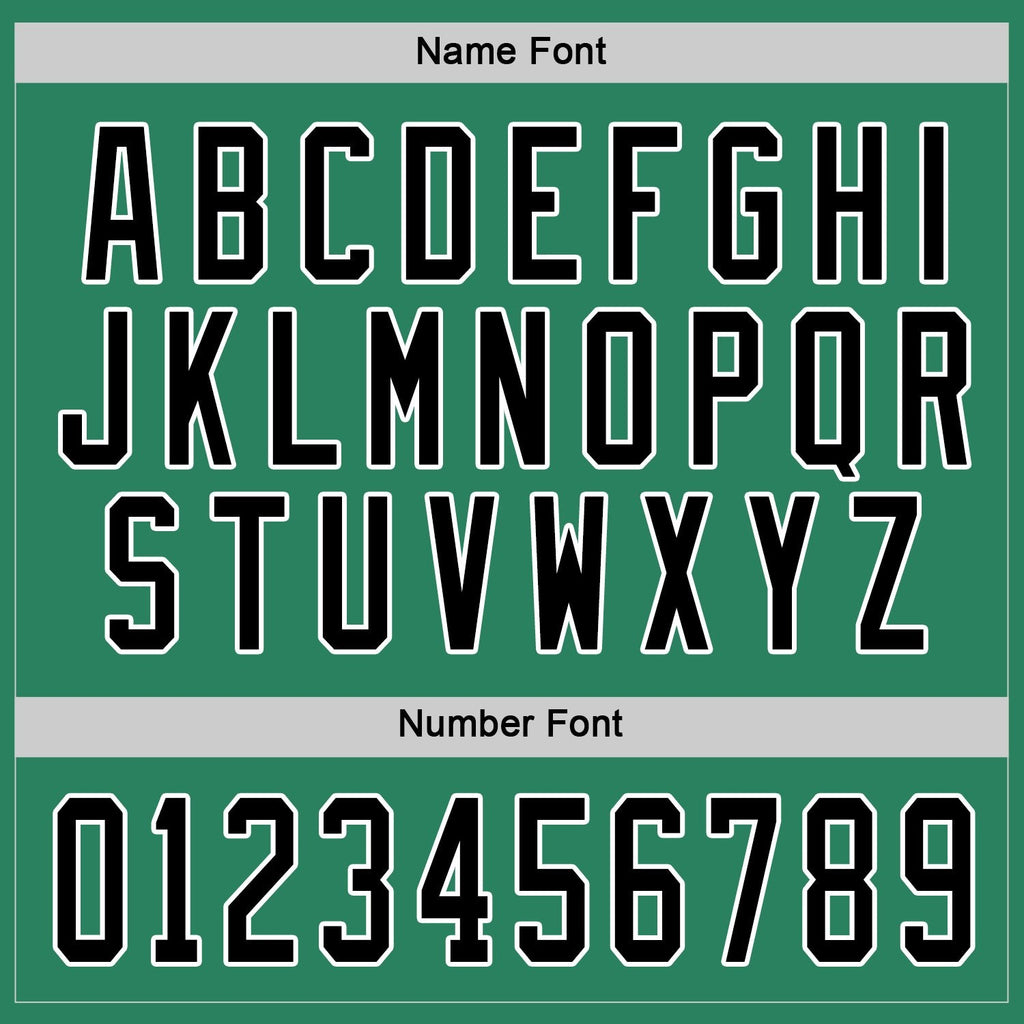 Custom Kelly Green Black-White Hockey Jersey photo 3
