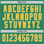 Custom Kelly Green Gold-White Hockey Jersey photo 3