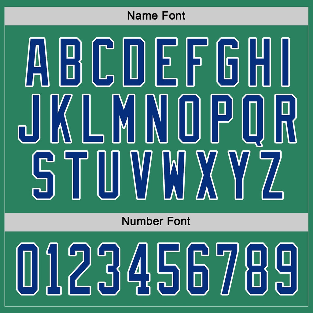 Custom Kelly Green Royal-White Hockey Jersey photo 3