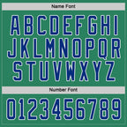 Custom Kelly Green Royal-White Hockey Jersey photo 3