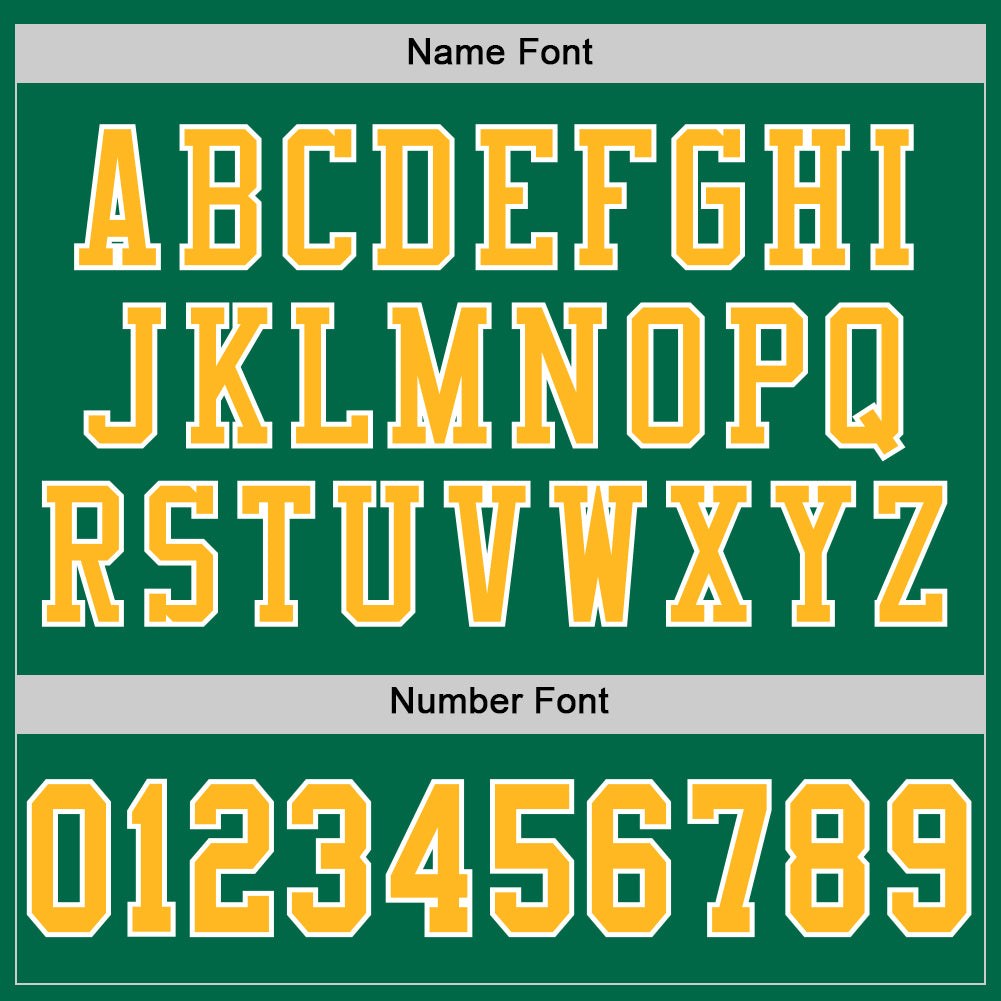 Custom Grass Green Gold-White Mesh Authentic Football Jersey photo 3