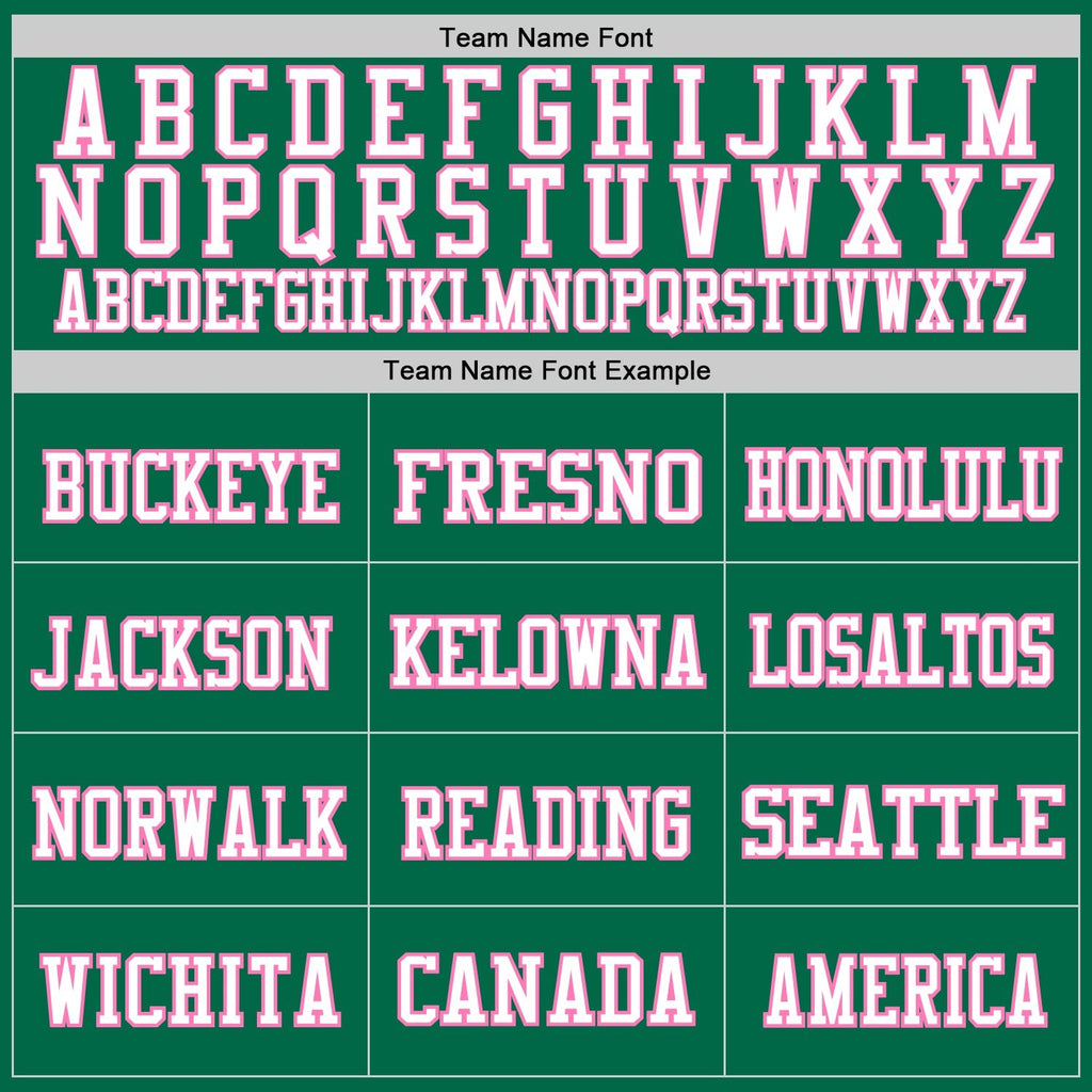 Custom Grass Green Pink-White Mesh Authentic Football Jersey photo 2