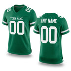Custom Kelly Green White Mesh Authentic Football Jersey