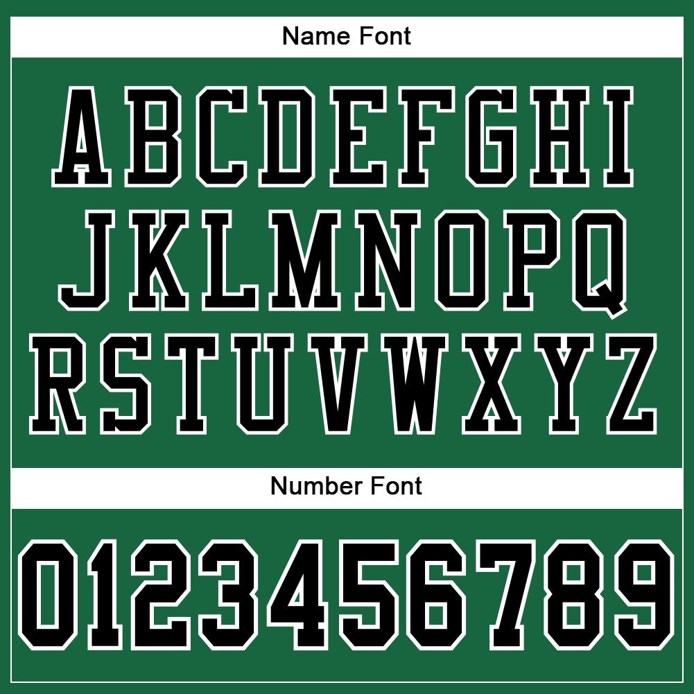 Custom Kelly Green Black-White Mesh Authentic Football Jersey photo 3