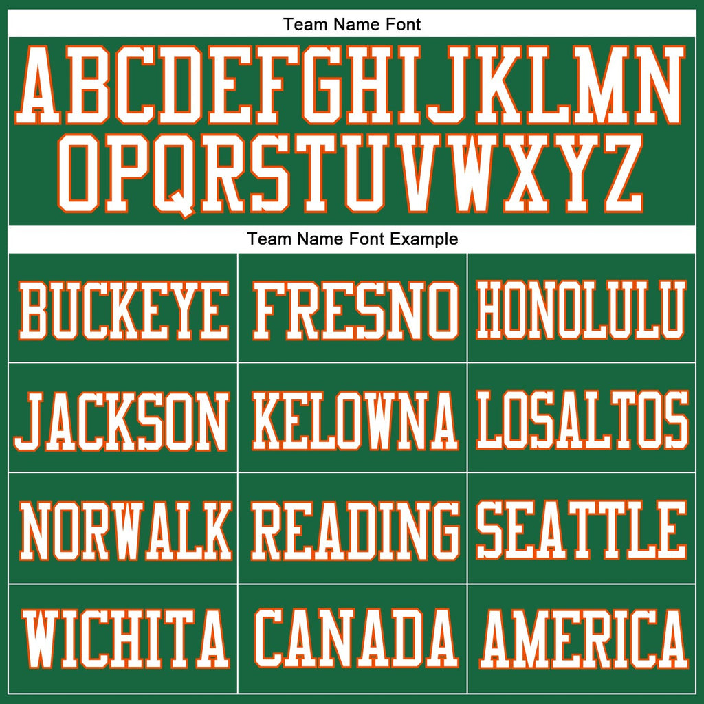 Custom Kelly Green Orange-White Mesh Authentic Football Jersey photo 2