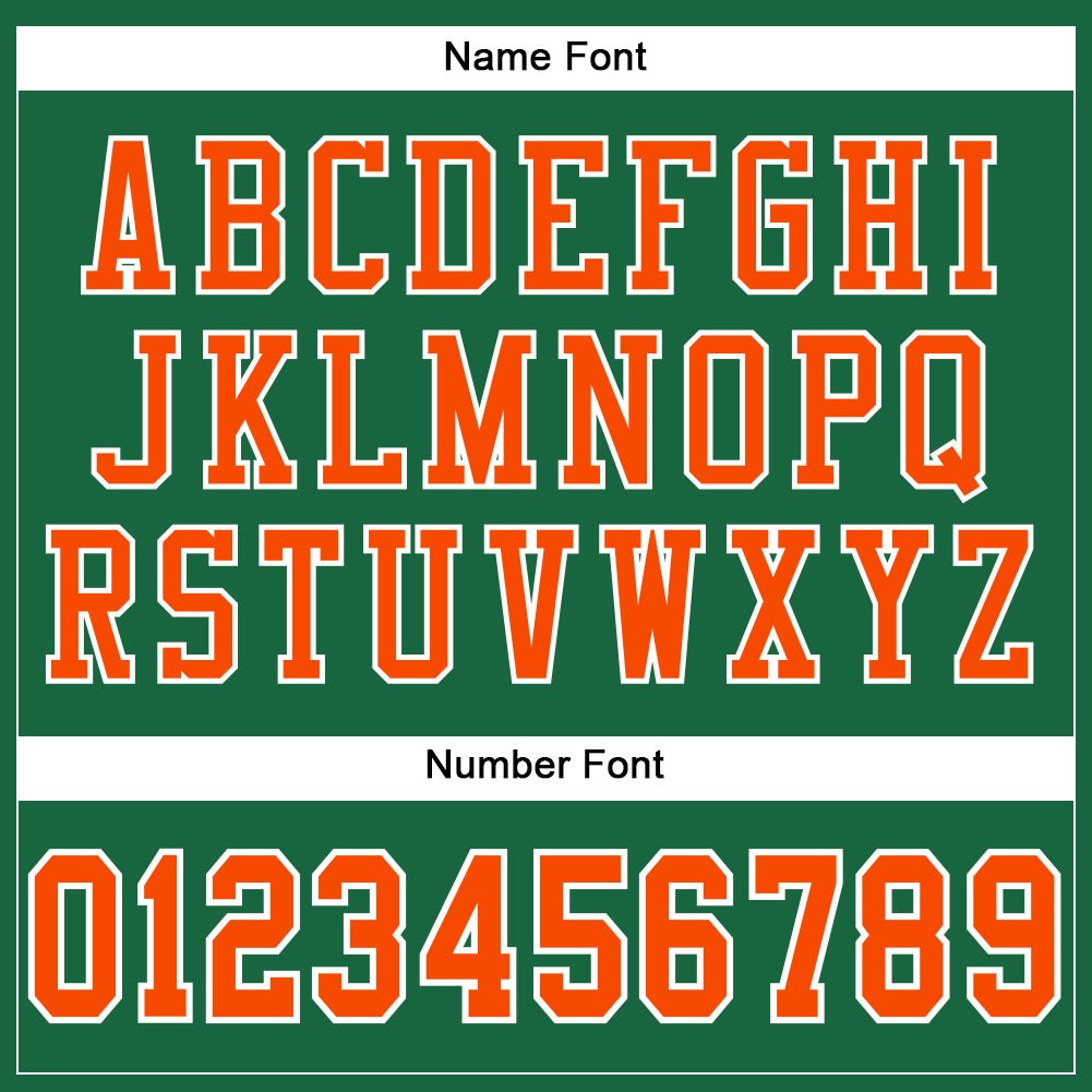 Custom Kelly Green Orange-White Mesh Authentic Football Jersey photo 3