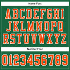 Custom Kelly Green Orange-White Mesh Authentic Football Jersey photo 3