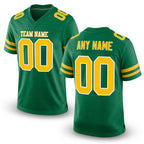 Custom Kelly Green Gold-White Mesh Authentic Football Jersey