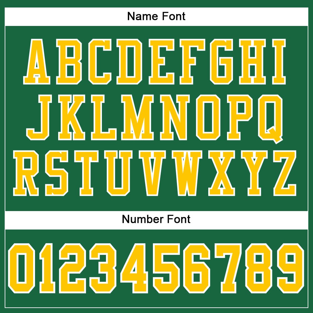 Custom Kelly Green Gold-White Mesh Authentic Football Jersey photo 3