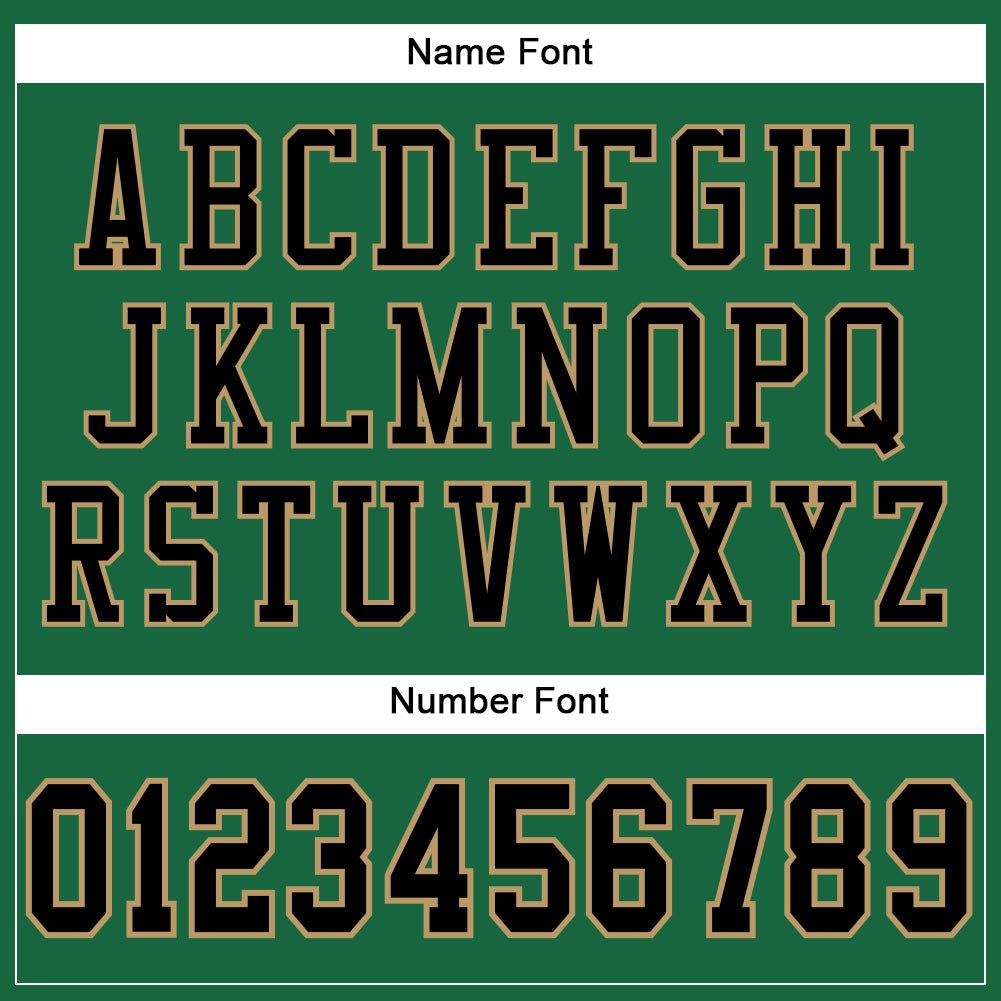 Custom Kelly Green Black-Old Gold Mesh Authentic Football Jersey photo 3