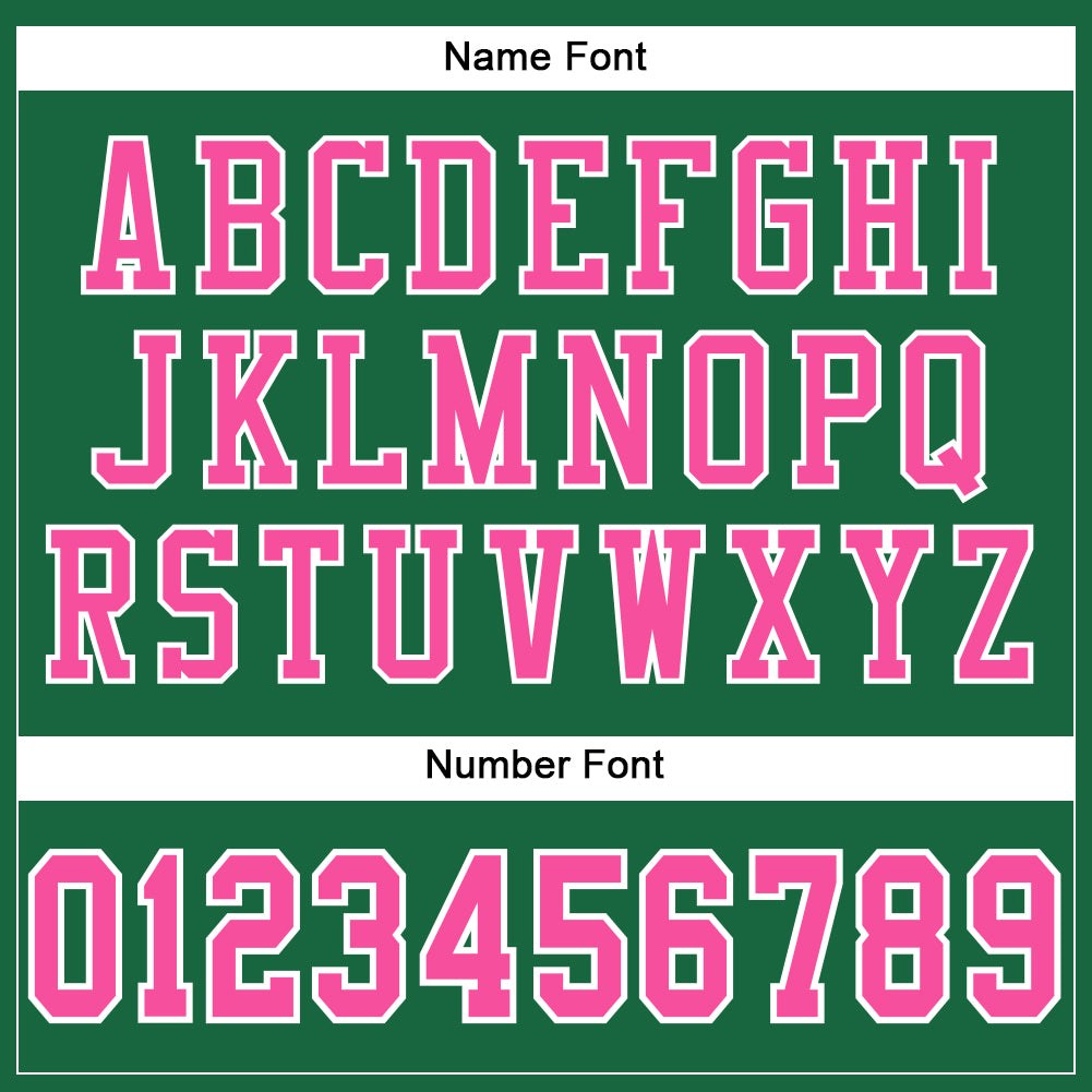 Custom Kelly Green Pink-White Mesh Authentic Football Jersey photo 3