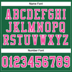 Custom Kelly Green Pink-White Mesh Authentic Football Jersey photo 3