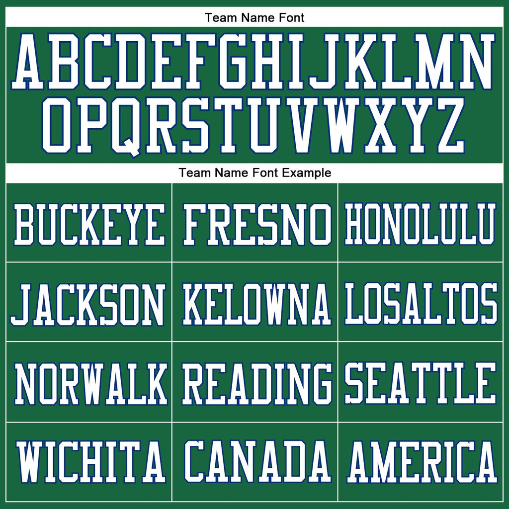 Custom Kelly Green Royal-White Mesh Authentic Football Jersey photo 2