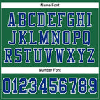 Custom Kelly Green Royal-White Mesh Authentic Football Jersey photo 3