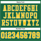 Custom Kelly Green Gold-White Mesh Authentic Football Jersey photo 3