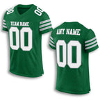 Custom Kelly Green White-Gray Mesh Authentic Football Jersey