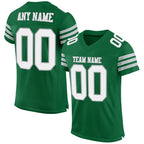 Custom Kelly Green White-Gray Mesh Authentic Football Jersey photo 1