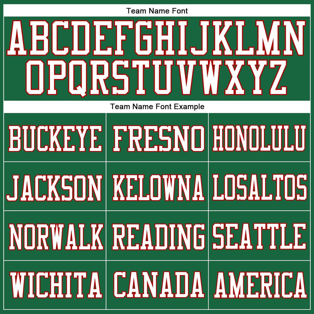Custom Kelly Green Red-White Mesh Authentic Football Jersey photo 2