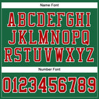 Custom Kelly Green Red-White Mesh Authentic Football Jersey photo 3