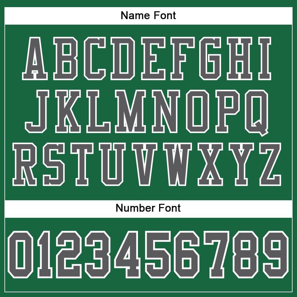 Custom Kelly Green Steel Gray-White Mesh Authentic Football Jersey photo 3