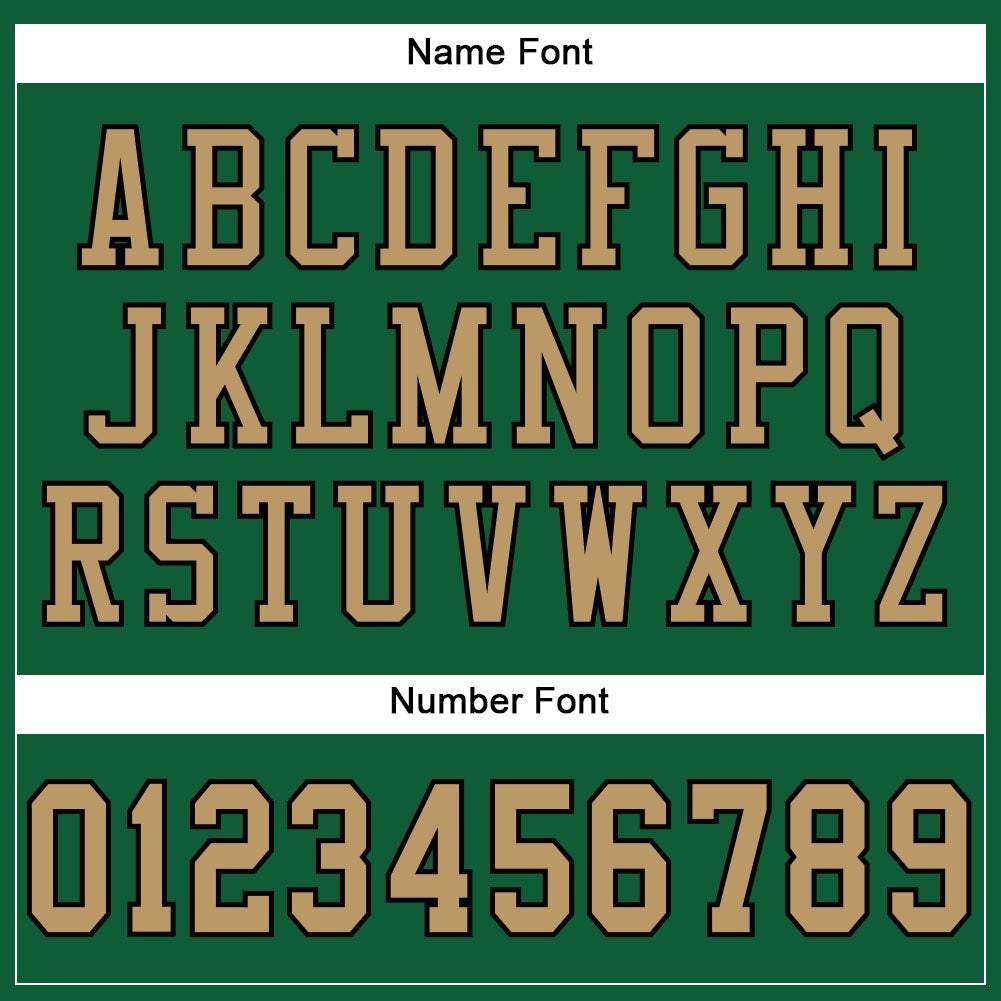 Custom Kelly Green Old Gold-Black Mesh Authentic Football Jersey photo 3