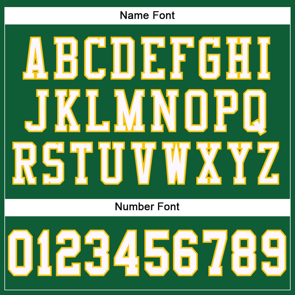 Custom Kelly Green White-Gold Mesh Authentic Football Jersey photo 3