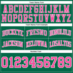 Custom Kelly Green Pink-White Authentic Throwback Basketball Shorts photo 2