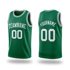 Custom Kelly Green White Authentic Throwback Basketball Jersey