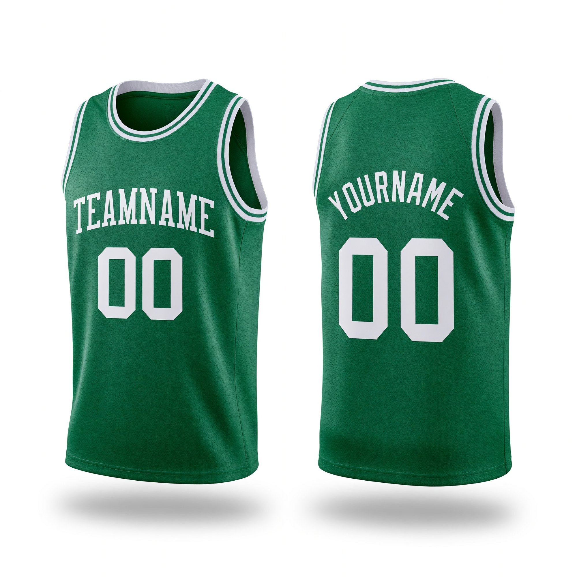 Custom Kelly Green White Authentic Throwback Basketball Jersey