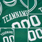 Custom Kelly Green White Authentic Throwback Basketball Jersey detail