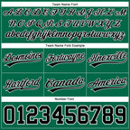 Custom Kelly Green Black-White Authentic Throwback Basketball Shorts photo 2