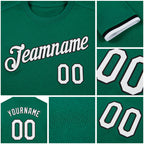 Custom Kelly Green White-Black Performance T-Shirt detail
