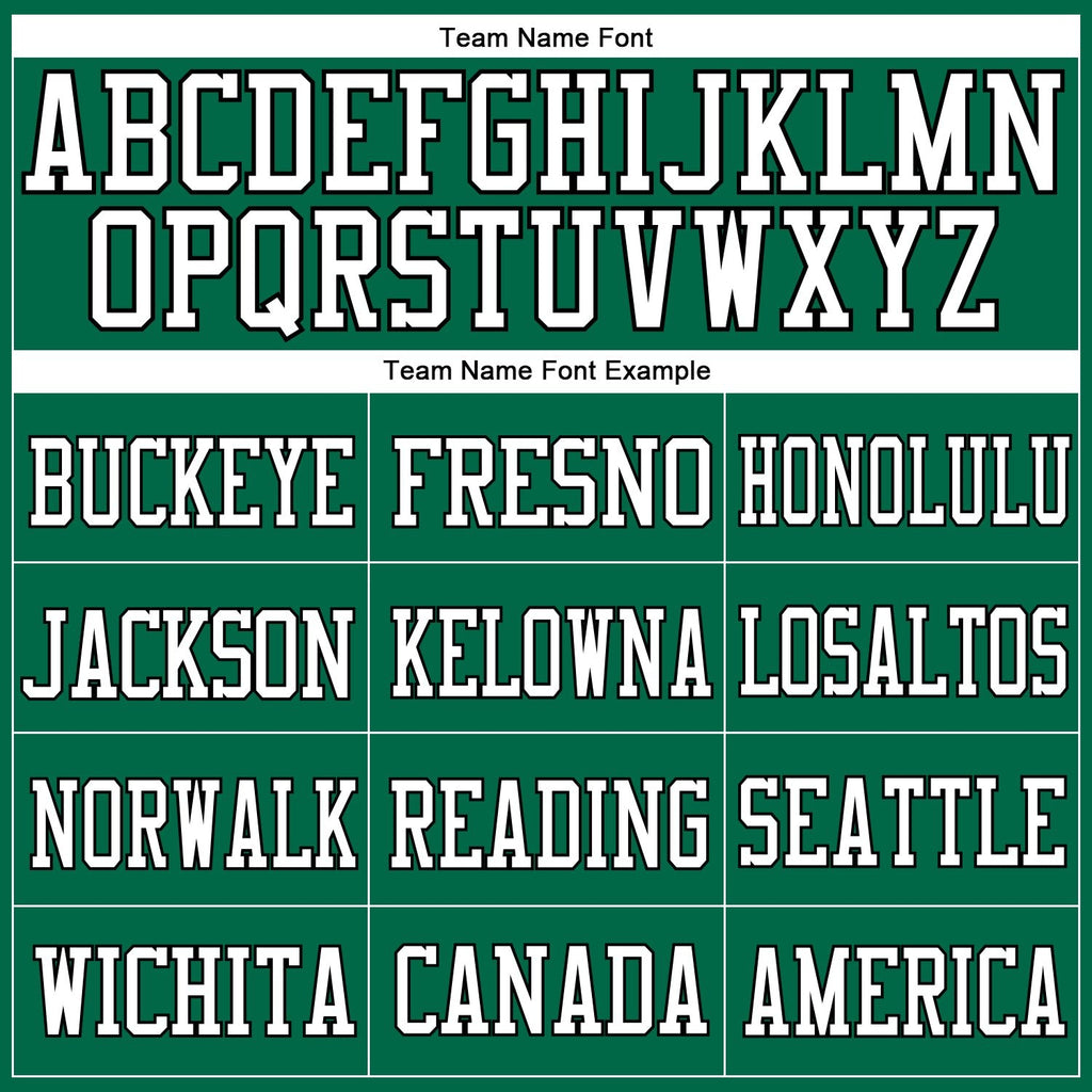 Custom Kelly Green White-Black Mesh Authentic Football Jersey photo 2
