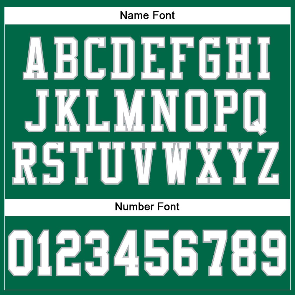 Custom Kelly Green White-Gray Mesh Authentic Football Jersey photo 3
