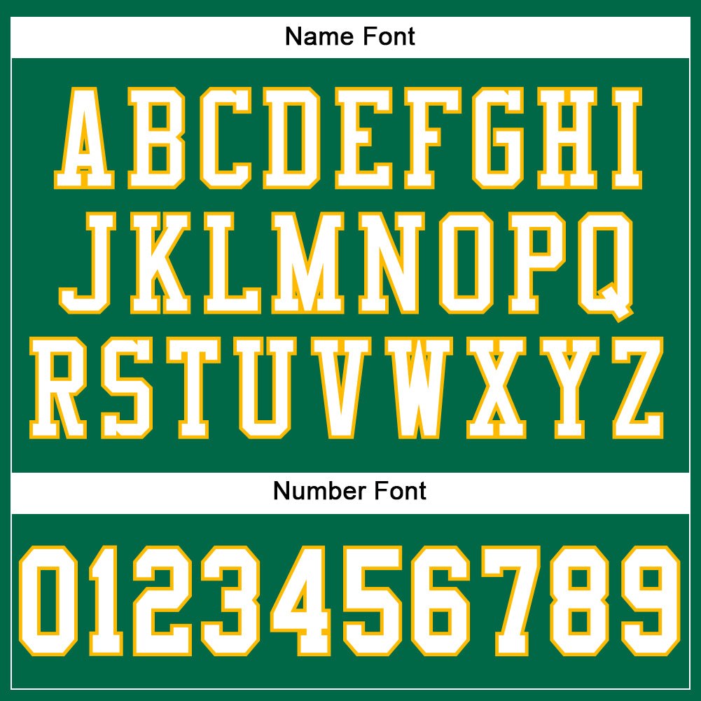 Custom Kelly Green White-Gold Mesh Authentic Football Jersey photo 3
