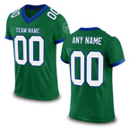 Custom Kelly Green White-Royal Mesh Authentic Football Jersey