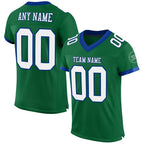 Custom Kelly Green White-Royal Mesh Authentic Football Jersey photo 1