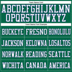 Custom Kelly Green White-Royal Mesh Authentic Football Jersey photo 2