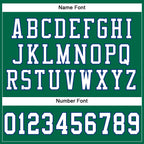 Custom Kelly Green White-Royal Mesh Authentic Football Jersey photo 3