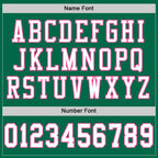 Custom Kelly Green White-Pink Mesh Authentic Football Jersey photo 3