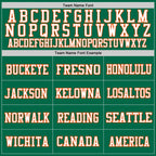 Custom Kelly Green White-Orange Mesh Authentic Football Jersey photo 2