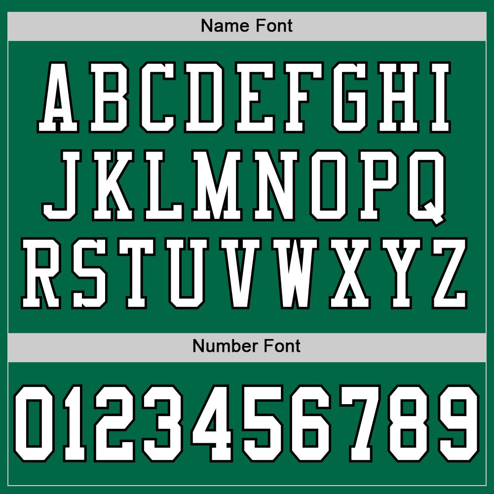 Custom Kelly Green White-Black Mesh Authentic Football Jersey photo 3