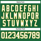 Custom Kelly Green White-Gold Hockey Lace Neck Jersey photo 4