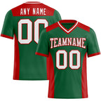 Custom Kelly Green White-Red Authentic Football Jersey photo 1